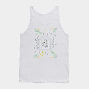 Art outline princess flower Tank Top